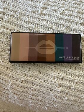 Makeup Forever Lip Palette with Beige, Brown, Teal & Purple Shades